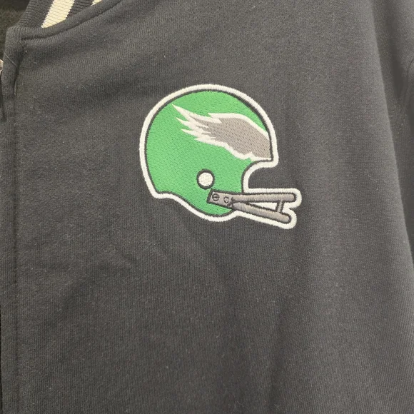 47 Philly Eagles Womens Black Stoney Clover Long Sleeve Track Jacket Sz Xl Nwt - Picture 5 of 15